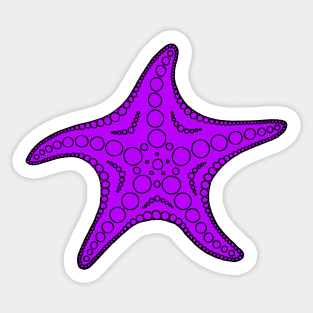 Starfish (black/purple) Sticker